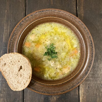 置戸産白花豆のスープ・ド・ガルビュール(1人前)【フランス料理でワインとマリアージュ】