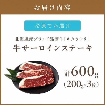 キタウシリ 牛サーロインステーキ 200g×3枚