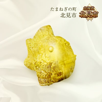 K24 純金 オホーツクの祝鯛 置物　2.5g