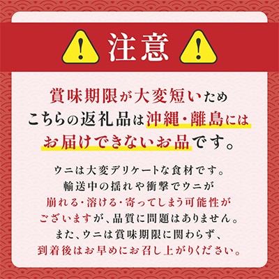 【2025年夏発送】無添加 塩水きたむらさきうに 100g×5p