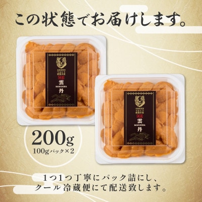 蝦夷ばふんうにパック詰 100g×2枚