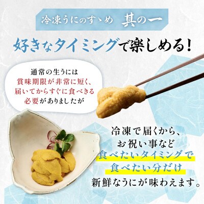 登別近海産 蝦夷ばふんうに&きたむらさきうに 2種食べ比べセット 冷凍パック(100g×4P)