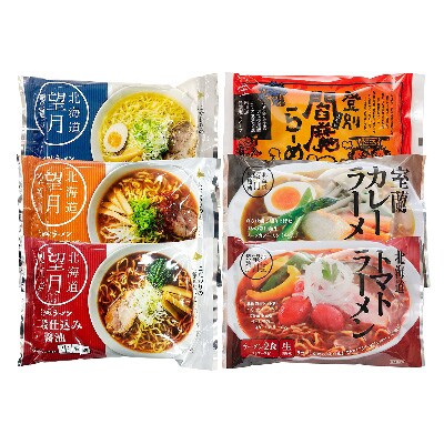 2023年4月発送開始『定期便』北海道産小麦ラーメン12食、うどん・そば計12食のセット全2回