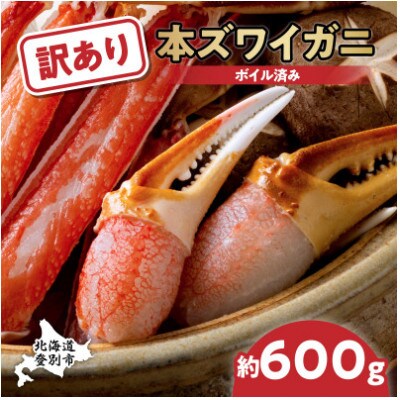 【毎月定期便】訳あり!冷凍ボイルずわいがにの「爪」だけを600g集めました全3回
