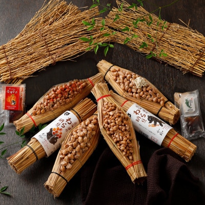 【毎月定期便】北海道わら納豆4種6本セット全3回