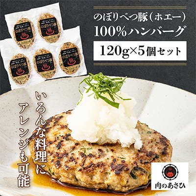 のぼりべつ豚ハンバーグ120g×5個