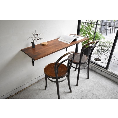 HITTITEの壁付けデスク　W120cm、D50cm  アイアン 木製天板 在宅ワーク カウンター