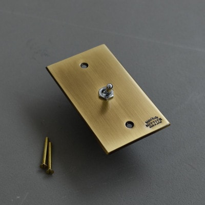 HITTITEのトグルスイッチ　真鍮色　A(1口長方形)