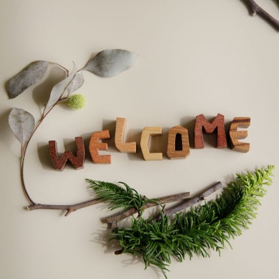 アルファベットブロック】WELCOME 小さな木のインテリア 木製