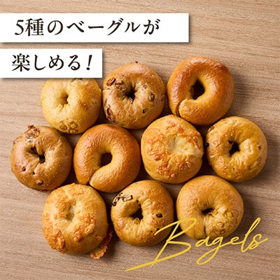 国産小麦&自家培養発酵種100%　酵母ベーグル5種×2個　計10個セット
