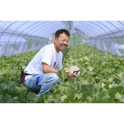 【2024年夏発送】鳥潟農園・おにうしキングメロン1.8kg以上×2玉
