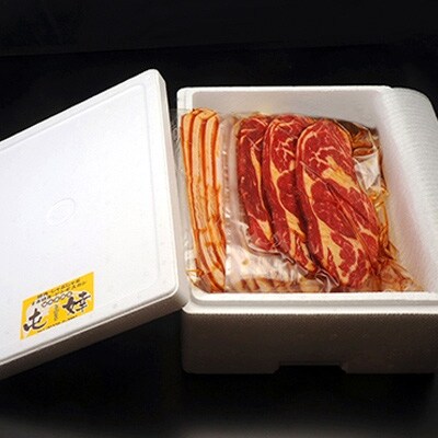 老舗焼肉店の焼肉セット国産牛ロース600g 道産豚バラ800g