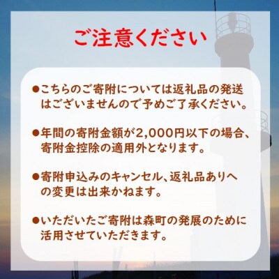 【返礼品なし】北海道森町 もりまち応援寄附金 700,000円