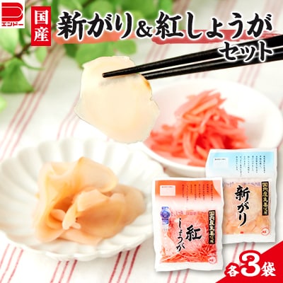 国産 新がり・国産 紅しょうがセット