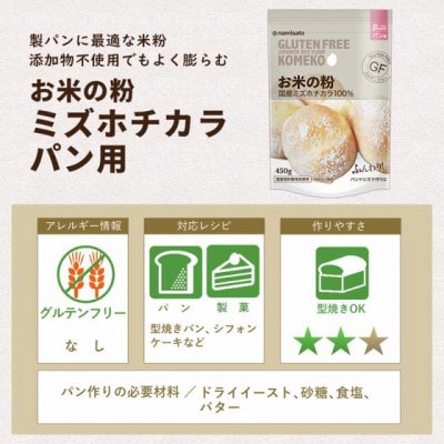 お米の粉ミズホチカラ パン用450g×10袋
