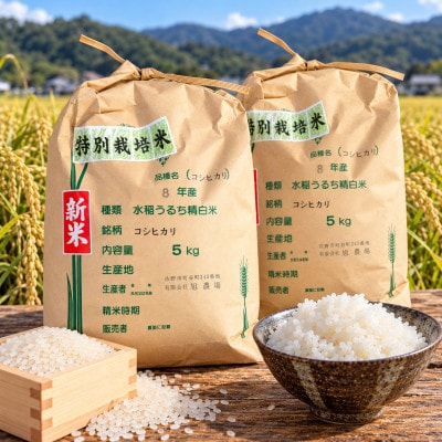 令和8年収穫　栃木県佐野市産コシヒカリ 5kg×2袋