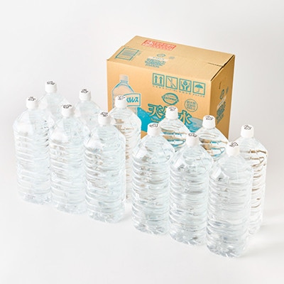 【毎月定期便】トップバリュラベルレス天然水(2リットル6本入り×2ケース)全7回