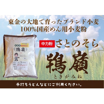 希少品種の国産小麦粉 鴇嶺(ときがみね)「さとのそら」 1kg×2袋セット