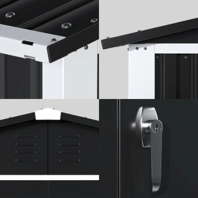 物置・収納庫　グレス メタルシェッド　6×4フィート(ダブルドア)　西濃運輸引取のみ