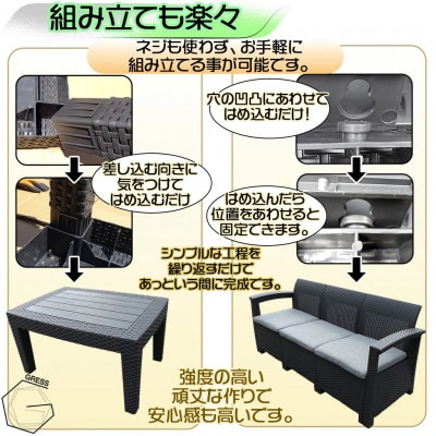グレス ガーデンソファセット(5人用)西濃運輸営業所引き取り限定