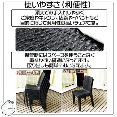 グレス ガーデンチェア(肘掛けなし6脚)西濃運輸営業所引き取り限定