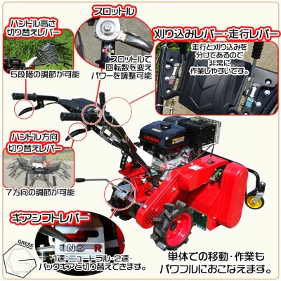 グレス ハンマーナイフモア　GRHM-60　※自走式草刈機　西濃運輸営業所引き取り限定