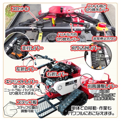 グレス ハンマーナイフモア　GRHM-680　※自走式草刈機　西濃運輸営業所引き取り限定