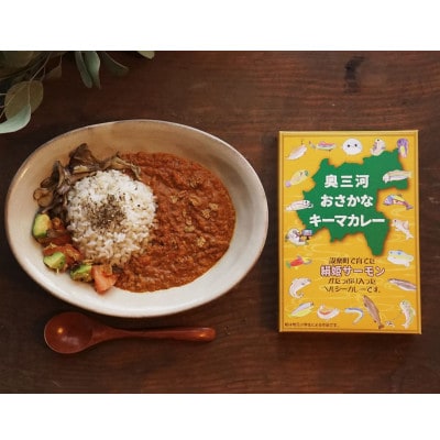 【設楽町 絹姫サーモン】奥三河おさかなキーマカレー　6個セット 　ご当地レトルトカレー