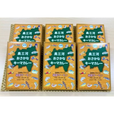 【設楽町 絹姫サーモン】奥三河おさかなキーマカレー　6個セット 　ご当地レトルトカレー