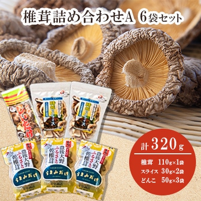 豊後大野市産 椎茸詰め合わせA 6袋セット うまみだけ