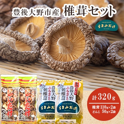 豊後大野市産 椎茸セット 計320g うまみだけ
