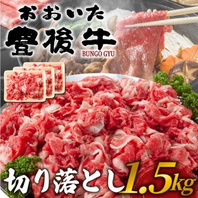 訳あり!おおいた豊後牛切り落とし　1.5kg(500g×3p)(豊後大野市)