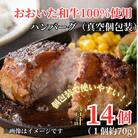 ちょっと贅沢おうちご飯《おおいた和牛100%使用》ハンバーグプレーン 真空個包装14個(豊後大野市)