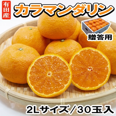 【2027年4月以降発送】【春みかん】有田産カラマンダリン贈答用(2Lサイズ30玉　秀品)【新宮市】