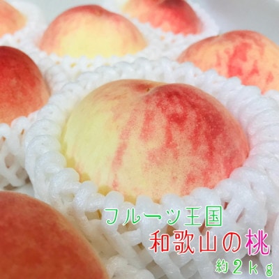 ＜先行受付＞【夏の美味】【和歌山ブランド】和歌山の桃　約2kg 化粧箱入り