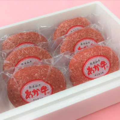 あか牛100%ハンバーグセット(あか牛ハンバーグ120g×6個 あか牛のたれ200ml)(南阿蘇村)