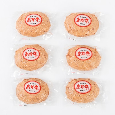 あか牛100%ハンバーグセット(あか牛ハンバーグ120g×6個)(南阿蘇村)