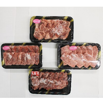 熊本県産和牛　あか牛 焼肉盛合わせ750g(ロース・上カルビ・カルビ・モモ)4種セット(南阿蘇村)