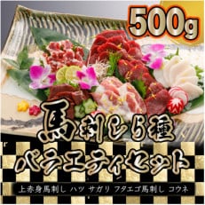 馬刺し5種バラエティーセット500g(南阿蘇村)