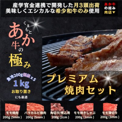 【エシカル和牛】熊本県 あか牛の極み 焼肉セット 1kg  【ミートショップ カウベル】(南阿蘇村)