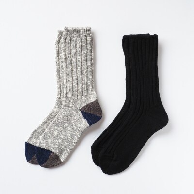 SOUKI SOCKS Puffy(ブラック)・Woody(グレー)/S　014