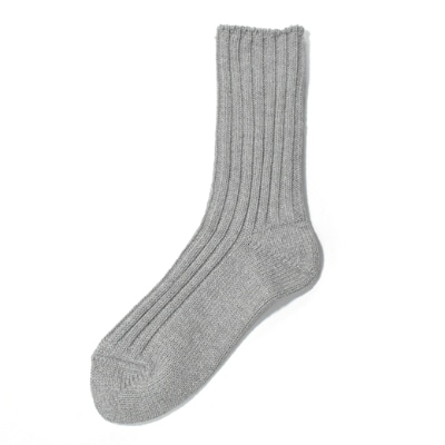 SOUKI SOCKS Puffy(グレー)・Woody(アイボリー)/M　016