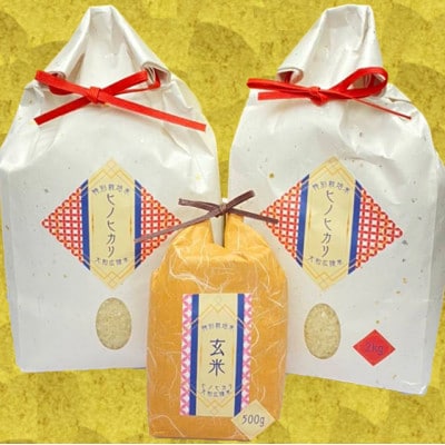 【令和6年産】特別栽培米 奈良県広陵町産ヒノヒカリ 白米2kg×2 玄米500g