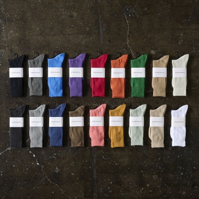 リブソックス 3足 + ハンカチ 2枚 セット (25cm～27cm)