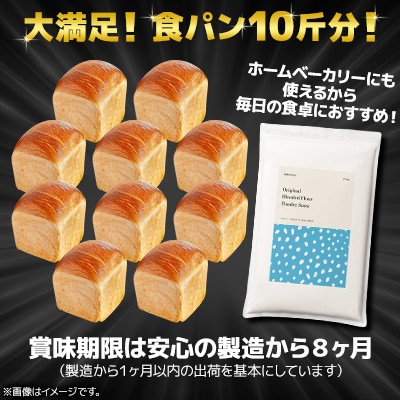 北海道産 「春よ恋」「ゆめちから」ブレンド小麦粉 パウダースノー(パン用強力粉)2.5kg