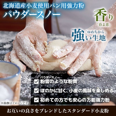 北海道産 「春よ恋」「ゆめちから」ブレンド小麦粉 パウダースノー(パン用強力粉)5kg