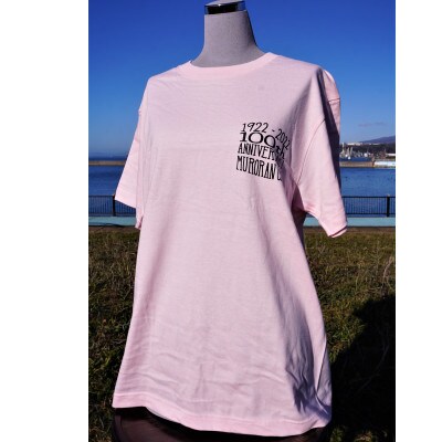 室蘭市 市制100年記念 ハヤブサTシャツ ベビーピンク (Mサイズ)