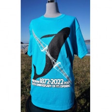 室蘭市 開港150年記念 クジラTシャツ ターコイズ (Lサイズ) | ふるさと納税のお礼品