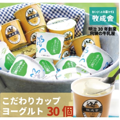【牧成舎】飛騨のこだわりカップヨーグルト30個セットa569