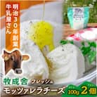 【牧成舎】飛騨の牛乳屋さんのこだわりフレッシュモッツァレラチーズ(100g×2個) DF036